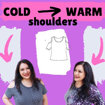 Freezing? Making a COLD shoulder WARM + STRIPES! Prague top. Purple capsule Series.