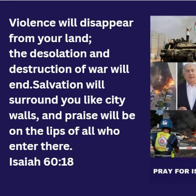 Daily Audio Torah ~ Sept 30, 2025 ~ Israel: Violence Will Disappear From Your Land!