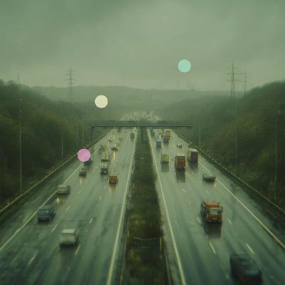 Ambiance Autoroute Mouillée | Trafic depuis une Passerelle