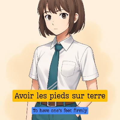 Expression française : "Avoir les pieds sur terre"