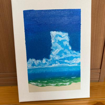 アクリル絵の具デビューした