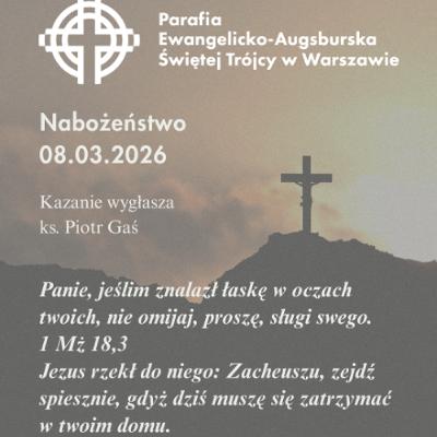 Niedziela ze Słowem, rozważanie z nabożeństwa z 8 marca 2026