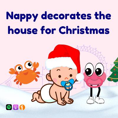 Nappy decorates the house for Christmas