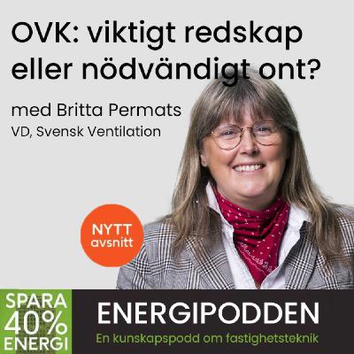 OVK ett viktigt redskap eller ett nödvändigt ont?  Ett samtal med Britta Permats mångårig VD på Svensk Ventilation