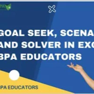 Learn Goal seek, Scenario and solver in 10 minutes