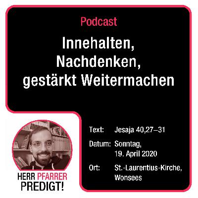 Innehalten, Nachdenken, gestärkt Weitermachen