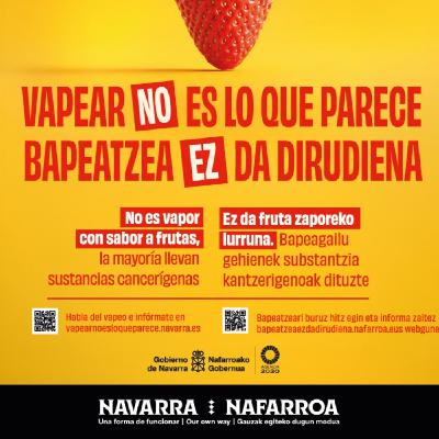 VAPEAR NO ES LO QUE PARECE/Campaña del Instituto de Salud Pública y Laboral de Navarra. VAPEAR NO ES LO QUE PARECE/Campaña del Instituto de Salud Pública y Laboral de Navarra.