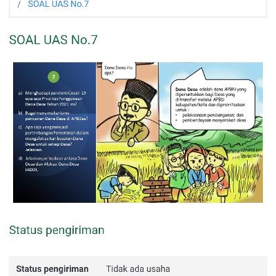 Soal ke 7 UAS EKONOMI PEDESAAN