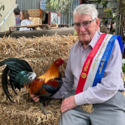 Alf Woods, 98 years in chickens
