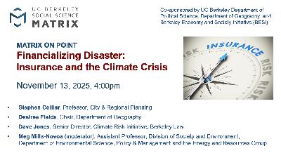 Matrix on Point: Financializing Disaster