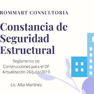 Constancia de Seguridad Estructural Constancia de Seguridad Estructural