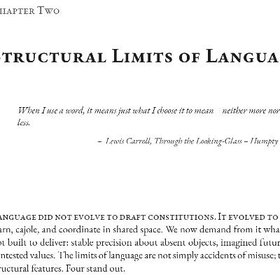 Structural Limits of Language (Chapter 2) Structural Limits of Language (Chapter 2)