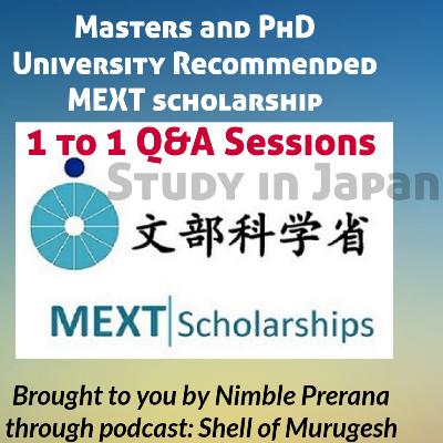 MEXT Scholarship for Higher Education in Japan - Application Tip - One 2 One Session