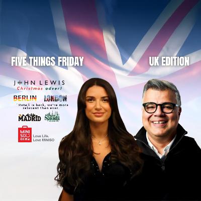 Five stories: John Lewis’ vinyl‑driven ad; CBRE’s MAPIC signals; MINISO on Bond Street; retail parks rising; athleisure’s staying power.