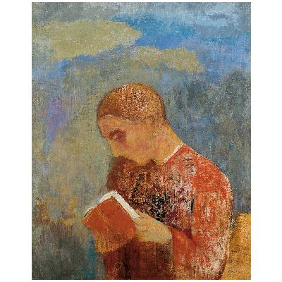 Odilon Redon, Alsace oder Moine lisant, um 1914