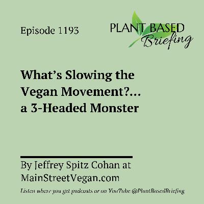 1193: What's Slowing the Vegan Movement?…a 3-Headed Monster by Jeffrey Spitz Cohan at MainStreetVegan.com