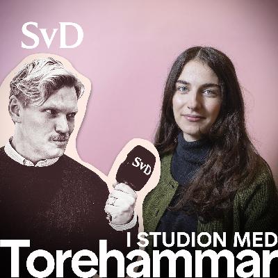Miljö- och klimatminister Romina Pourmokhtari i studion med Torehammar