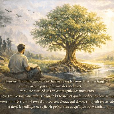 Psaumes 1 : 1-3 Comment la méditation de la loi divine influence-t-elle la prospérité spirituelle du juste ? Psaumes 1 : 1-3 Comment la méditation de la loi divine influence-t-elle la prospérité spirituelle du juste ?