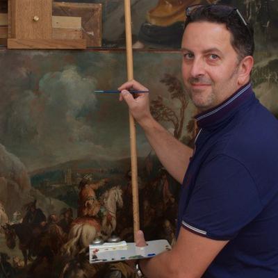 Un jour - un métier Pimprenelle découvre le métier de restaurateur de tableaux avec Aldo Peaucelle