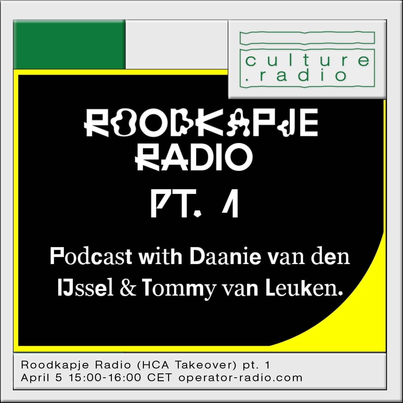CRE157 Roodkapje Radio (HCA Takeover) Pt.1 - 5th April 2021 CRE157 Roodkapje Radio (HCA Takeover) Pt.1 - 5th April 2021