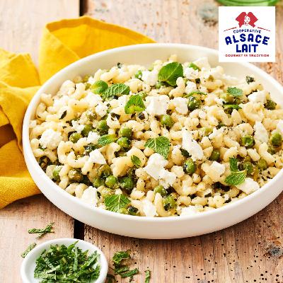 Risotto de coquillettes d’Alsace aux brocolis et au Bargkass - A table avec Leïla Martin