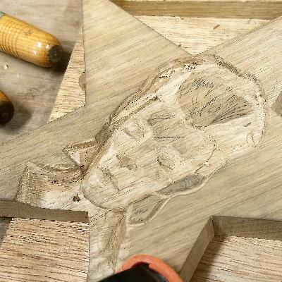 Alistair Park Woodcarving - Relief-Carving of David Bowie In Oak Alistair Park Woodcarving - Relief-Carving of David Bowie In Oak