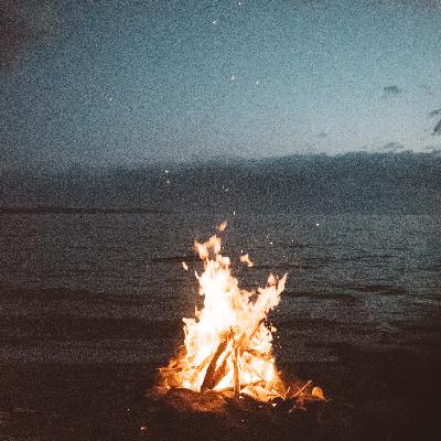 Beach Bonfire for Deep Sleep, Relaxation & Focus – Crackling Fire and Ocean Waves Ambience 9 Hours
