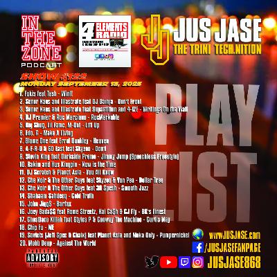 Episode 122: In The Zone Podcast with Jus Jase on 4 Elements Radio - 09-15-25