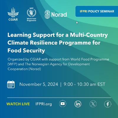 Learning Support for a Multi-Country Climate Resilience Programme for Food Security