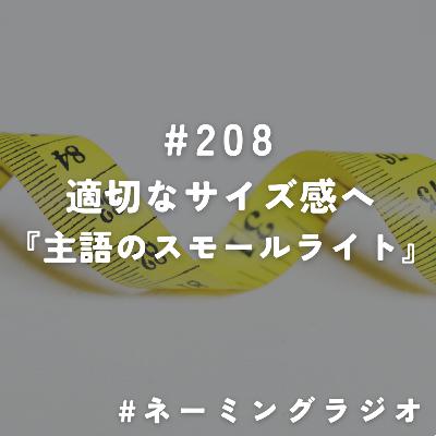 #208:適切なサイズ感へ『主語のスモールライト』@2025/07/14 #208:適切なサイズ感へ『主語のスモールライト』@2025/07/14