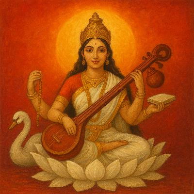 The birth of Goddess Saraswati