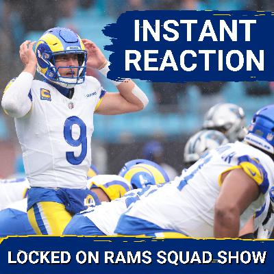 RAMS SQUAD SHOW: Matthew Stafford has 2 INTs + GAME-ENDING FUMBLE, Panthers STUN Rams, 1-seed lost?