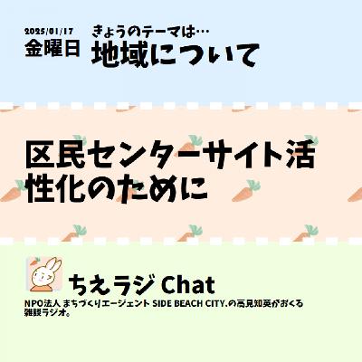 区民センターサイト活性化のために 区民センターサイト活性化のために