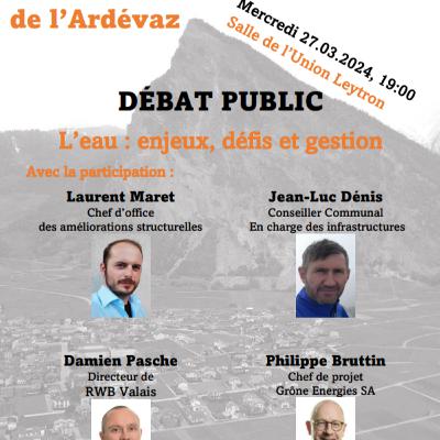Rencontres de l'Ardévaz n°5 l'eau, défis et enjeux