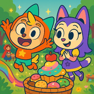 Nuton & Lola Have a Sweet Picnic with Little Red Riding Hood - Relaxing bedtime stories for kids