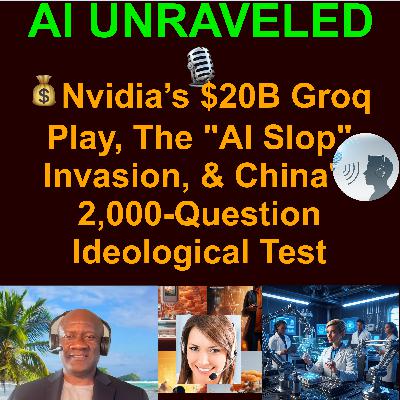 AI Daily News Rundown: 💰Nvidia’s $20B Groq Play, The "AI Slop" Invasion, & China's 2,000-Question Ideological Test