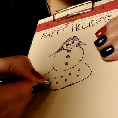 ASMR Writing Holiday Letters