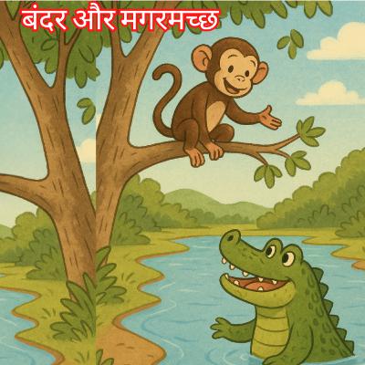 बंदर और मगरमच्छ | Moral Hindi Story for kids | Panchtantra Story