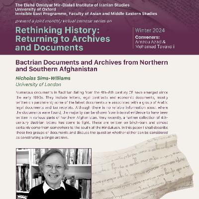 Nicholas Sims-Williams: Bactrian Documents and Archives
