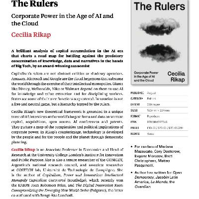 Economic Impact | Episode 58 | Dr. Cecilia Rikap on Big Tech and AI