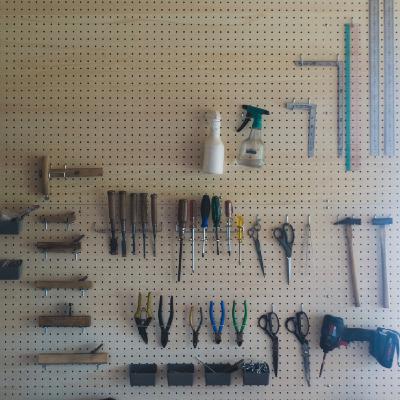 Making wall storage with peg boards ｜living room ① / 有孔ボードの壁面収納をつくる｜リビング①