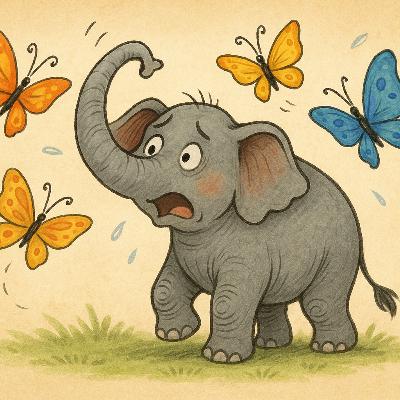 L'éléphant et les papillons L'éléphant et les papillons