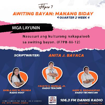 Filipino 7 - Awiting Bayan: MANANG BIDAY