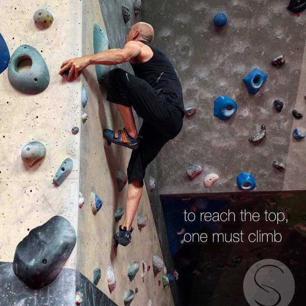 To reach the top, one must climb. To reach the top, one must climb.