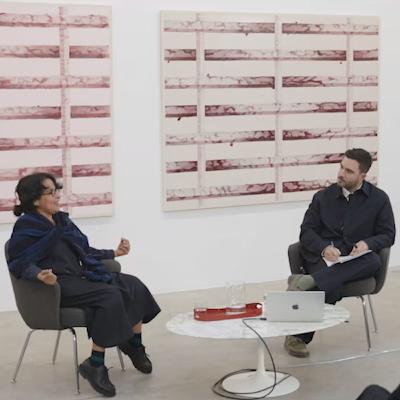 Delcy Morelos in conversation with Humberto Moro Delcy Morelos in conversation with Humberto Moro