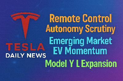 2026-04-06 Tesla News - Remote Control Autonomy Scrutiny, Emerging Market EV Momentum, Model Y L Expansion