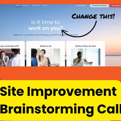 Site Improvement brainstorming session with Marie Haynes Site Improvement brainstorming session with Marie Haynes