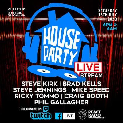 Old Skool House Party live on VVLHP 18th July '20 - rave / piano / funky / mashup