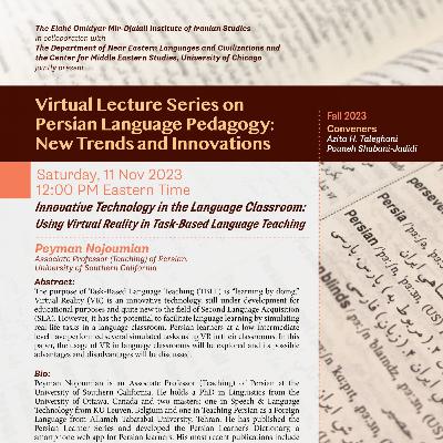 Peyman Nojoumian: Using Virtual Reality in Task-Based Language Teaching