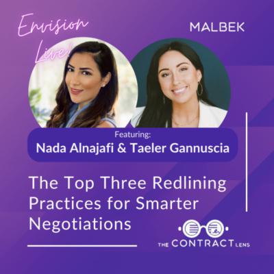 Envision Live! The Top Three Redlining Practices for Smarter Negotiations Envision Live! The Top Three Redlining Practices for Smarter Negotiations